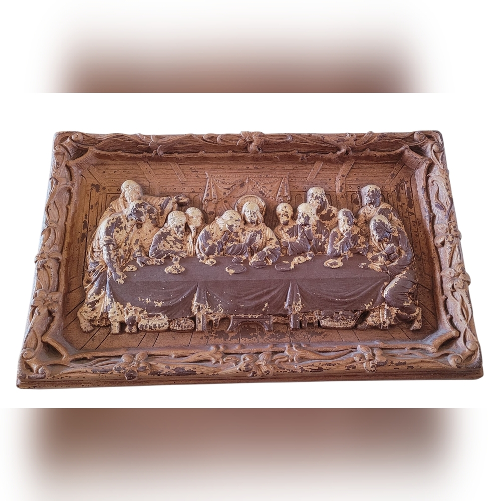 Vintage Last Supper 3D Plaque